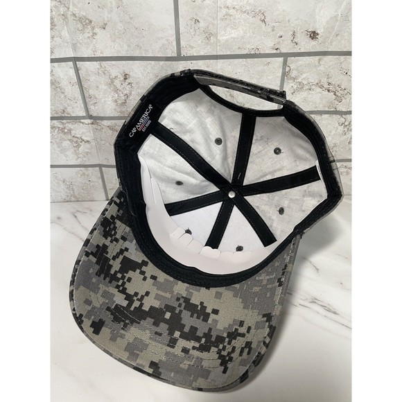 CapAmerica DoorDash Hat i2015 3D Embriodery Digital Camo Grey Structured Hat NWT - Picture 6 of 7